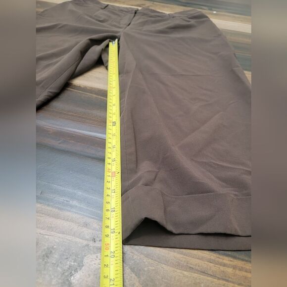 CATO Career Brown Capri Pants Comfy Fold Hem High Waisted Earthy Size 16W - Picture 5 of 8